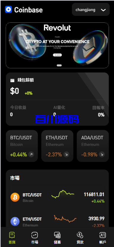 多语言海外交易所系统源码/外汇/期货/虚拟币/Ai量化/贷款/期权交易/前端uniapp-百川源码网-精品源码网站